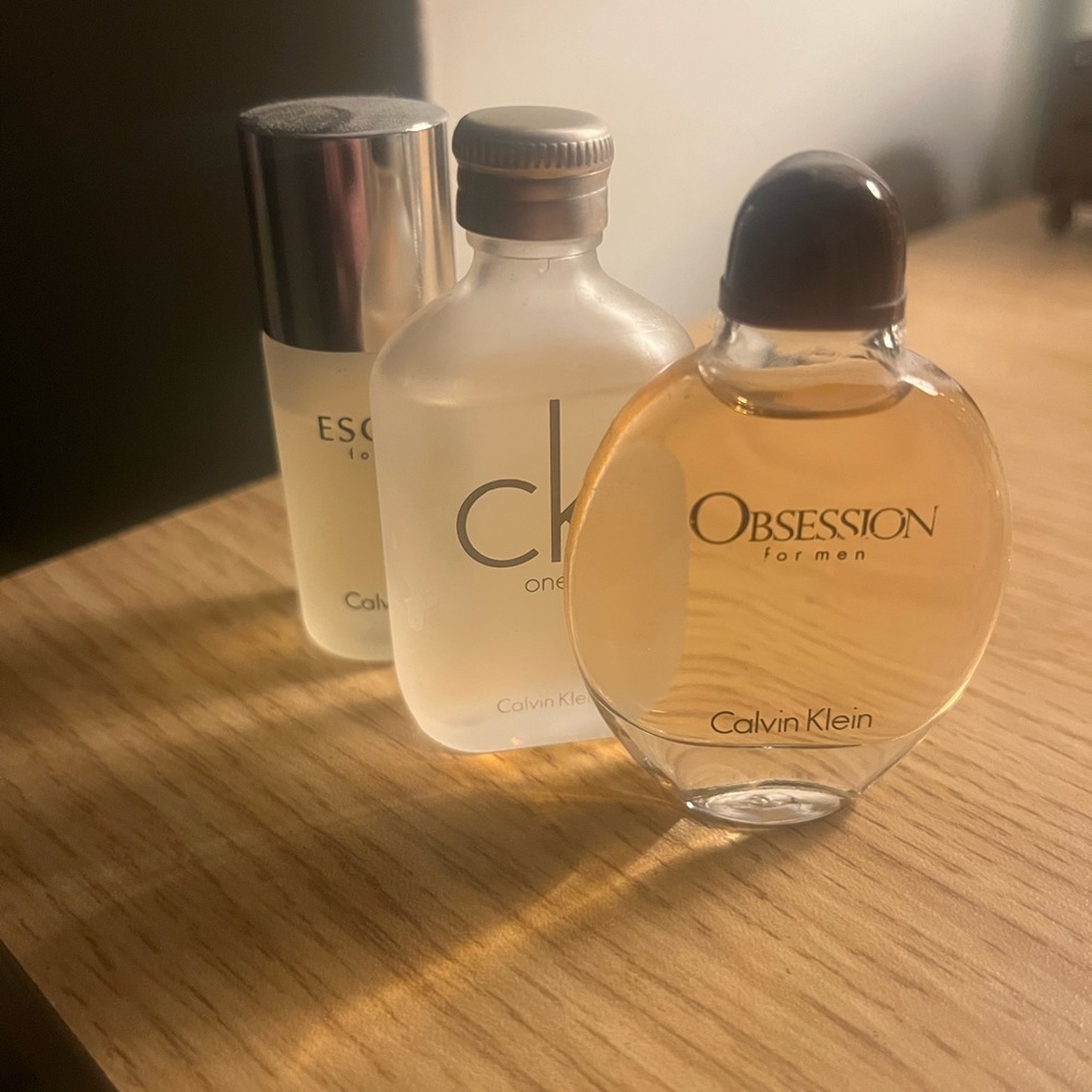 Collection of three Calvin Klein colognes